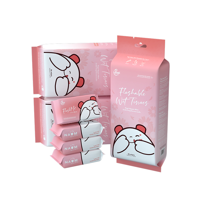 Piccola confezione di mini salviette morbide, non profumate e non appiccicose